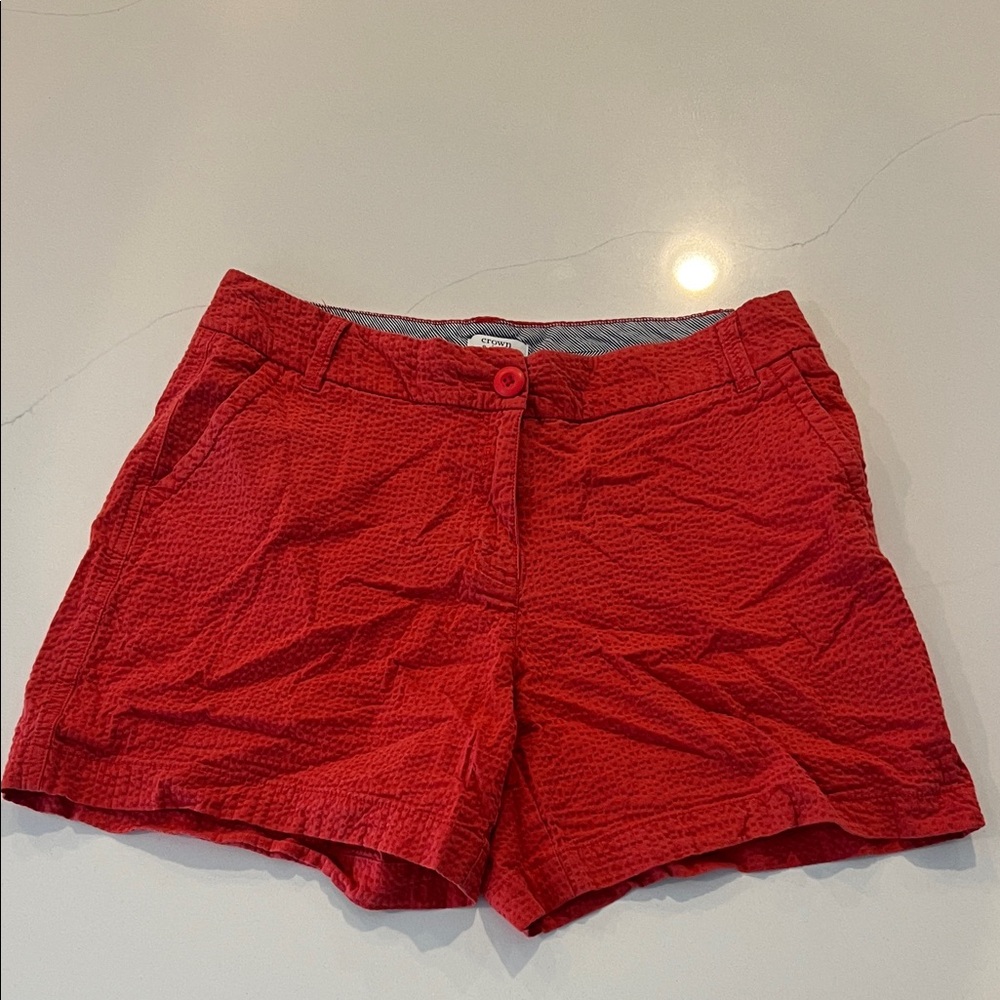 Crown & Ivy Red Textured Women's Shorts